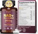 NADの補足1100mgの純粋で有機性、女性及び人のためのLiposomal NADのResveratrolの補足、老化の防衛、細胞エネルギー、焦点-超酸化防止、90のカプセルのためのブーストNAD+