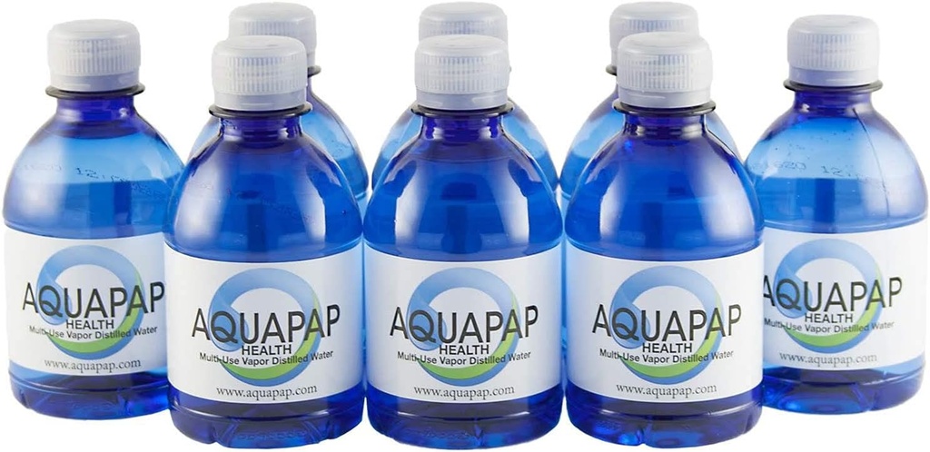AQUAPAPAPの健康のNetiの鍋の鼻の潅漑の蒸気蒸留水8ozの単一のサーブのびんのパック(水だけnetiの鍋を含んでいません)