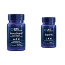 Lutein、Meso-Zeaxanthin、SaffronおよびAstaxanthinのライフエクステンションのMacuguardの目の健康の補足- 60の計算および極度のKのビタミンK1 K2 MK-7 MK-4のビタミンC - 90のSoftgels