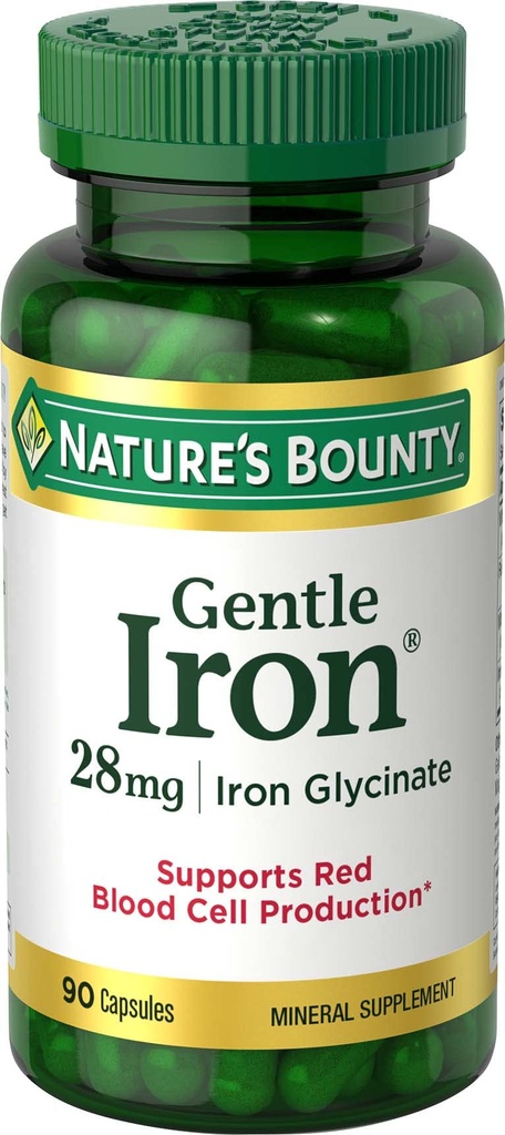 Nature's Bounty Gentle Iron 28 mg 90カプセル