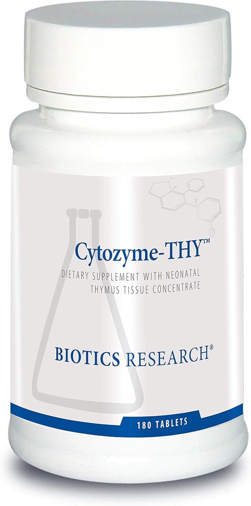 バイオティクス研究 Cytozyme Thy Neonatal Thymus Concentrate, Thymus Glandの健康をサポート, 健康な免疫応答と体道プロセス, 免疫システムをサポート, 180 錠
