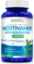 Resveratrol 1200mg (ビタミンB-3)の一般的な自然なビタミンの余分強さのニコチンアミド 120 Veggieのカプセルのグルテンフリー及び非GMO