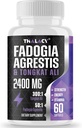 2400mg Fadogia Agrestis Tongkat Ali サプリメント - Fadogia Agrestis 1400mg & Tongkat Ali 1000mg Ultra Blend, 最大強度, 筋肉量 & アスレチックパフォーマンス, 60 Softgels