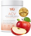 TRU Supplements ACV, Apple Cider Vinegar, Organic ACV with The Mother, Improves Digestion and Skin Health, 45 Servings, 1000mg