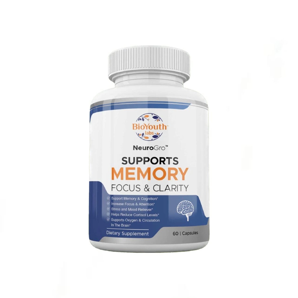 大人のためのLabs NeuroGroの自然な頭脳の補足、60のカプセル-Bacopa MonnieriのNutritiousブレンド、Ginkgoのbiloba、Brainの焦点及び記憶のためのMelissa Officinalis及びCiticoline