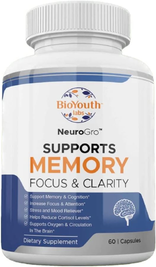 大人のためのLabs NeuroGroの自然な頭脳の補足、60のカプセル-Bacopa MonnieriのNutritiousブレンド、Ginkgoのbiloba、Brainの焦点及び記憶のためのMelissa Officinalis及びCiticoline