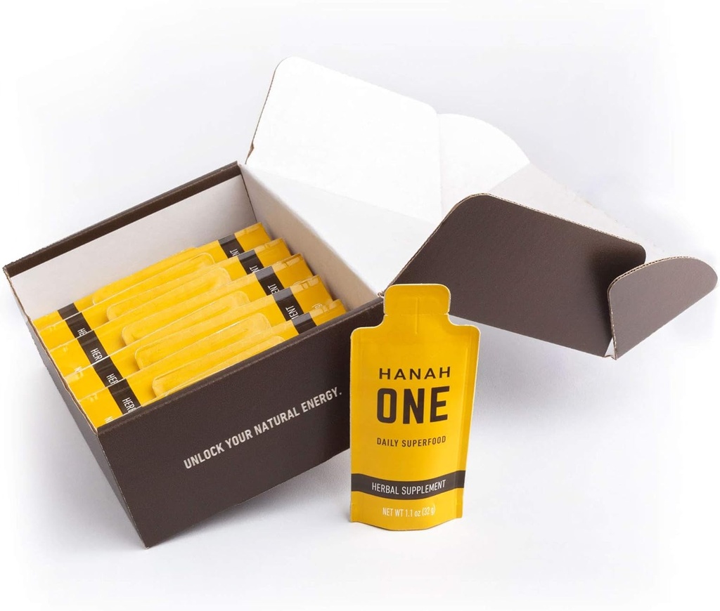 Hanah ONE Go-Pack - Ayurvedic スーパーフードサプリメント - 免疫、明快さ、スタミナ - 12トラベルパック