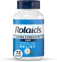 Rolaids Ultra Strength Antacid Chewable Tablets, Mint, 72-Count