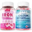 Calciumのクエン酸塩1000mgはグミー+鉄のBisglycinate 26mgを満たしました