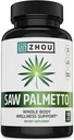 Zhouは人のためのPalmettoの補足-優れた複合体、高度の方式、余分強さ450mgはカプセルごとのPalmettoのベリーを見ました- 100のベジタリアンのカプセル