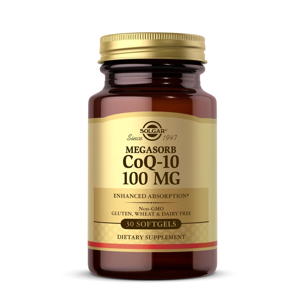 Solgar Megasorb CoQ-10 100 mg - 30 Softgels - 強化吸収 - Non-GMO、グルテンフリー、酪農場無料 - 30 サービング