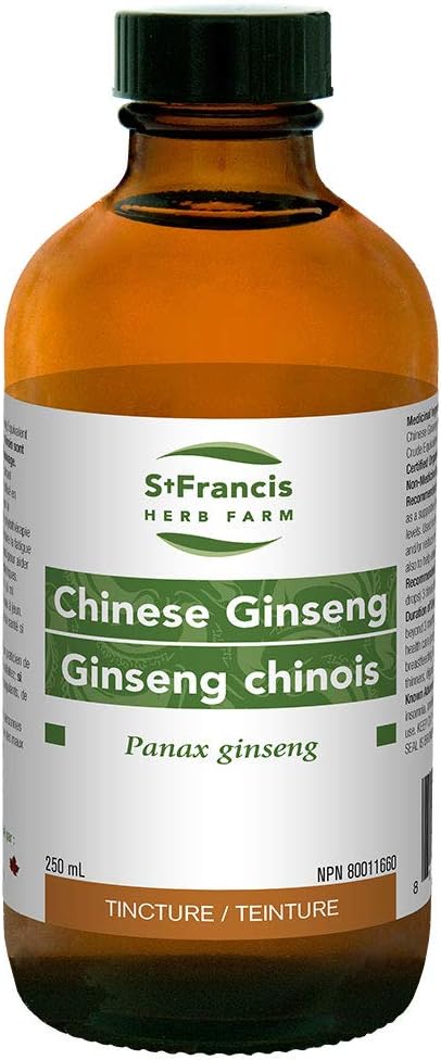 セントフランシスハーブファーム - 中国ジンセン(Panax ginseng、root)認定有機ハーブチンチャーエキス - ハーブ医薬品で伝統的に健康の推進のための支持療法として使用
