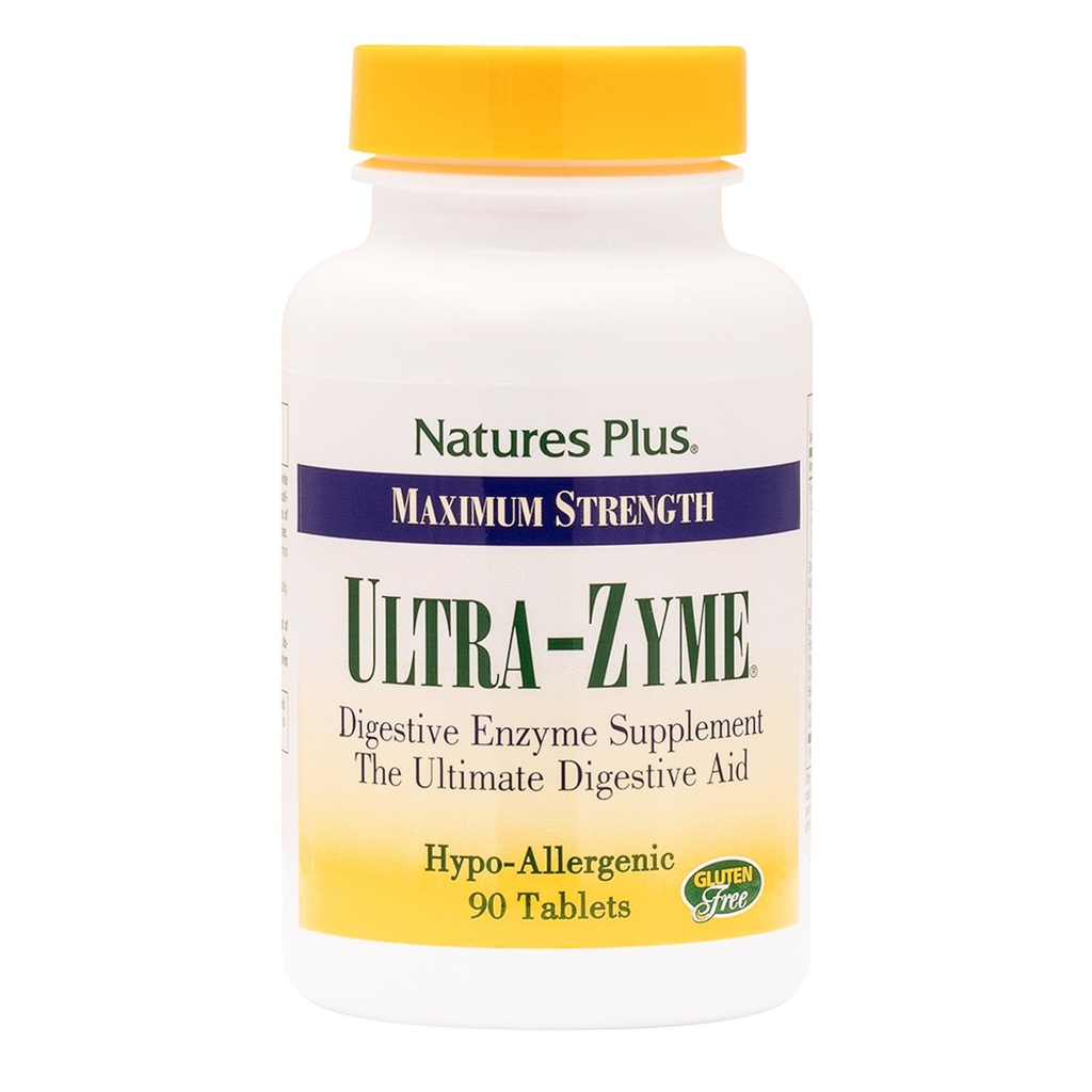 NaturesPlus Ultra-Zyme - 90錠 - 健康的な消化をサポートする酵素サプリメント - グルテンフリー - 45のサービング