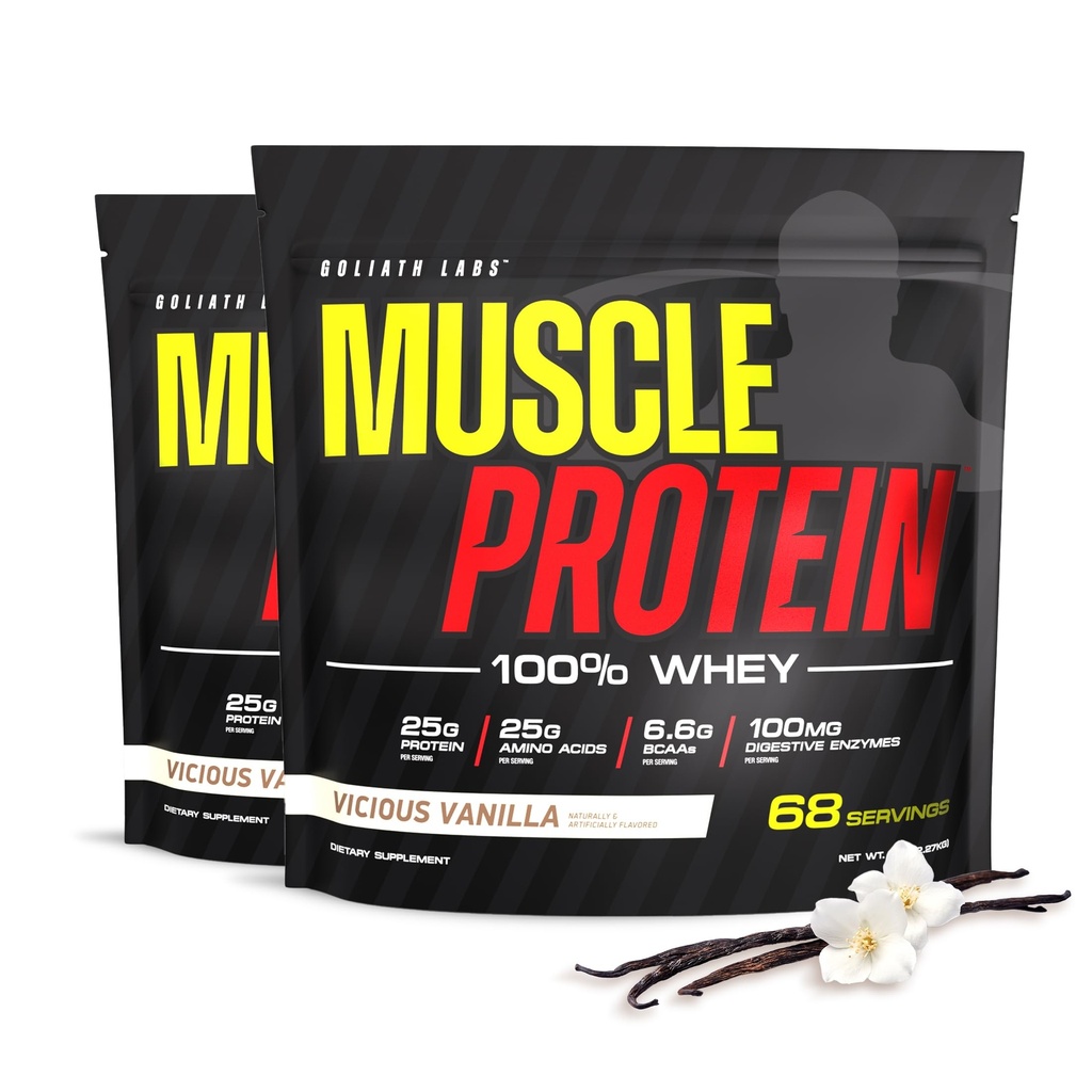COLOSSAL LABS 筋肉乳蛋白質によって味付けられる蛋白質の粉、25,000mg のアミノ酸/サービング、冷たいろ過される(5月のパッケージ) (10 ポンド(2)、バニラ)
