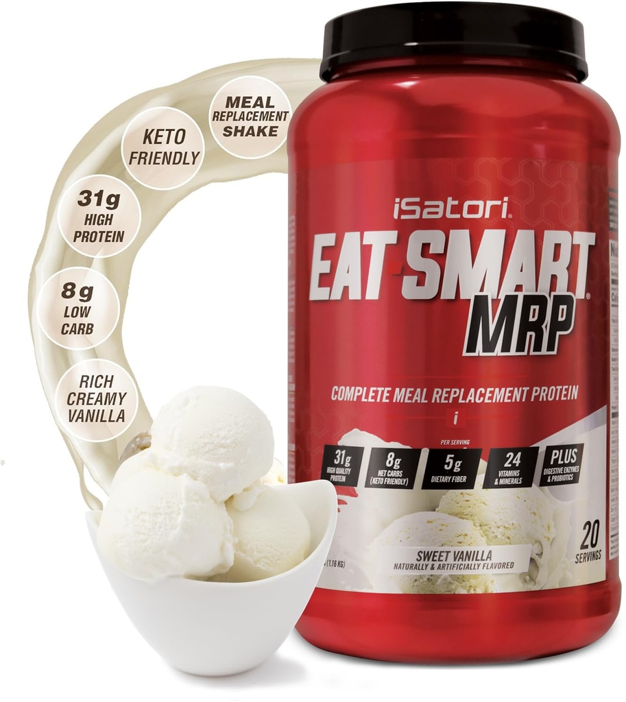 iSatori Eat Smart MRP、Whey Protein Powder、Probiotics Powder、Casein Protein、MCT Oil、Egg Albumen、ビタミン&ミネラル、Keto、Vanilla Flavor、20サービング