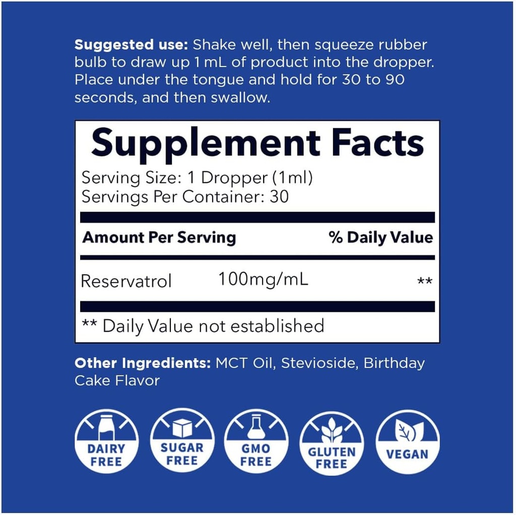 ナノソリューションナノ液体レスベラトロールトランスレスベラトロールサプリメント for Brain & Heart Health | 超効率的な吸収、最大 8 回 レスベラトロールカプセルよりも高い | 30 サービング