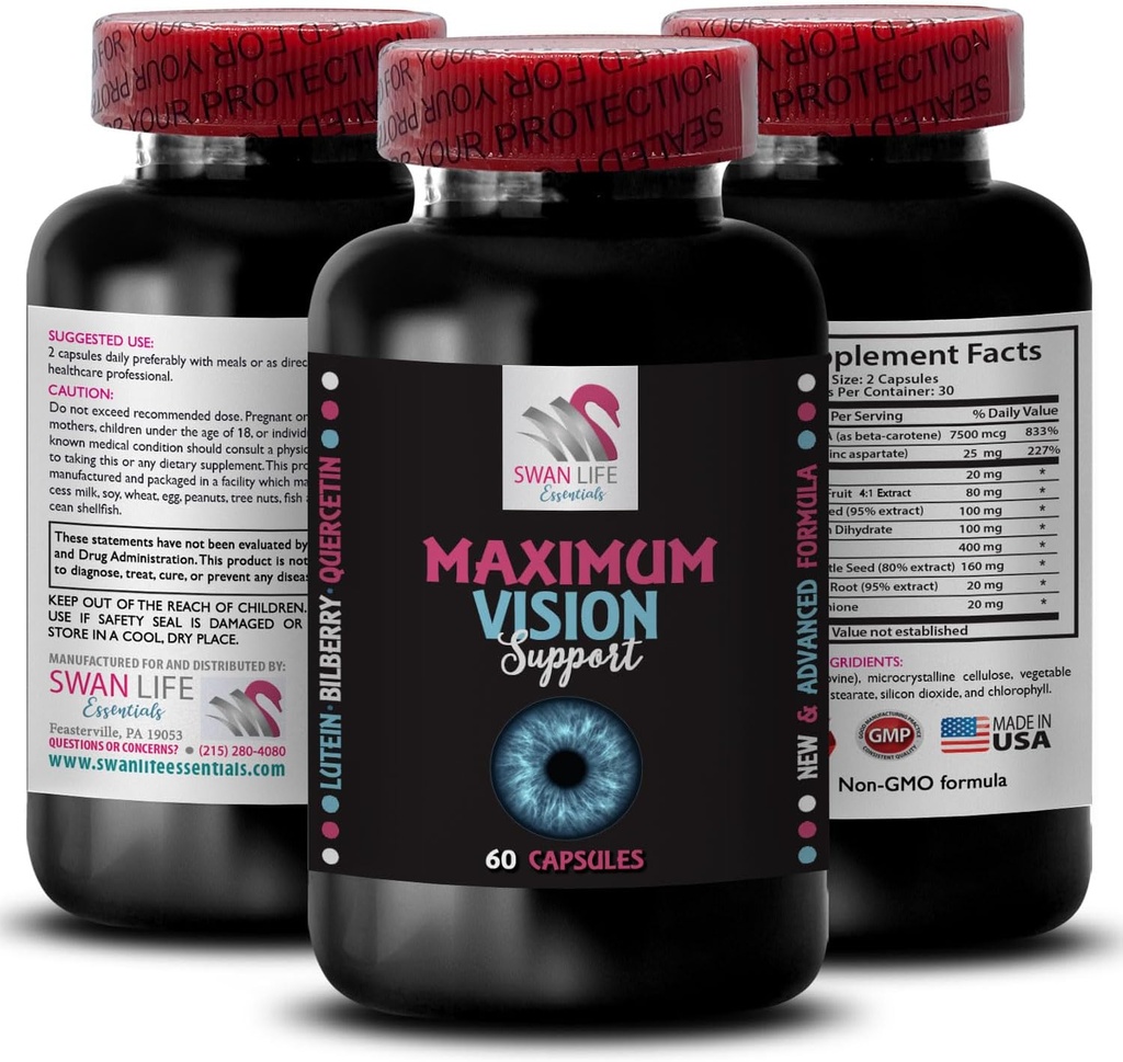 Sharp perception - EYE VISION SUPPLEMENT - Crystal clear sight, Eye clarity, Focus advantage, Focused view, Vision boost, Clear lens, Bright scenes, Detail view, Sharp details 1 Bottle 60 Capsules