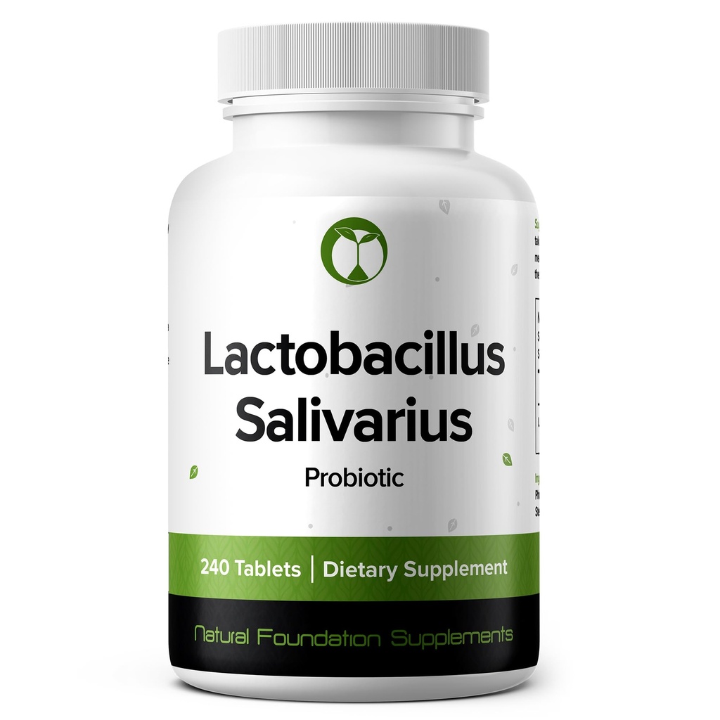 Lactobacillus Salivarius Probiotic 240タブレット(4か月の供給) - 研究された緊張LS97 - 3 Billion CFU - 消化および経口健康サポート - GMP認定(240、Lactobacillus Salivarius)