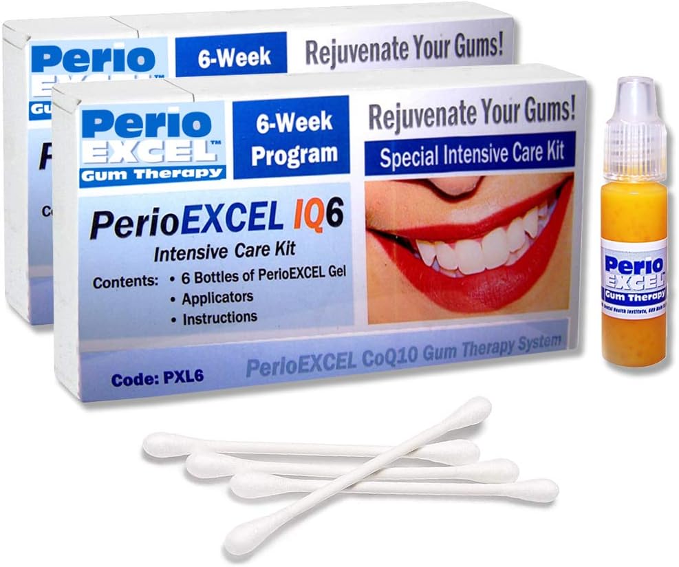 SDC - PerioEXCEL IQ6 DuoPack Intensive Care 12-Week Gum Therapy Kit with CoQ10 Gum Gel