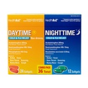 HealthA2Z® 昼と夜 | 風邪・インフルエンザ | 強力な複数症状の昼間と夜間の救済 (24 昼と 12 夜間のソフトゲル) (昼と夜のコンボ (36 カウントパック 1))