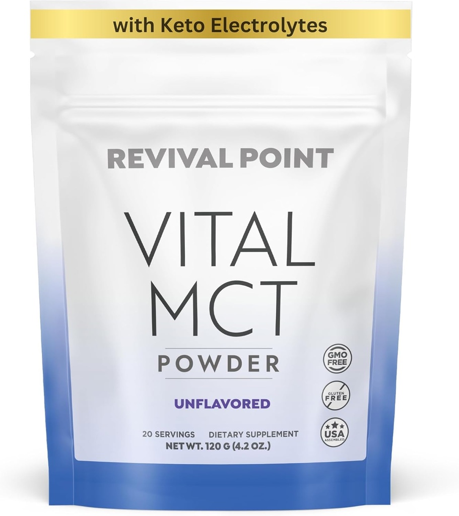 コーヒー、紅茶、シェイクス用のKeto電解質クリームを使用したプレミアム非風味のMCTオイルパウダー - Coconutsから派生する15xバイオ利用できるクロムピコリン酸塩、C10およびC8 MCTオイルが含まれています - 120グラム