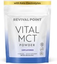 コーヒー、紅茶、シェイクス用のKeto電解質クリームを使用したプレミアム非風味のMCTオイルパウダー - Coconutsから派生する15xバイオ利用できるクロムピコリン酸塩、C10およびC8 MCTオイルが含まれています - 120グラム