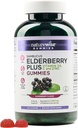 NatureWise Sambucus エルダーベリーグミー - ビタミンC、D3、亜鉛 - エルダーベリーと子供年齢のための免疫サポートサプリメント - ビーガン、非GMO - 180カウント[90日の供給]
