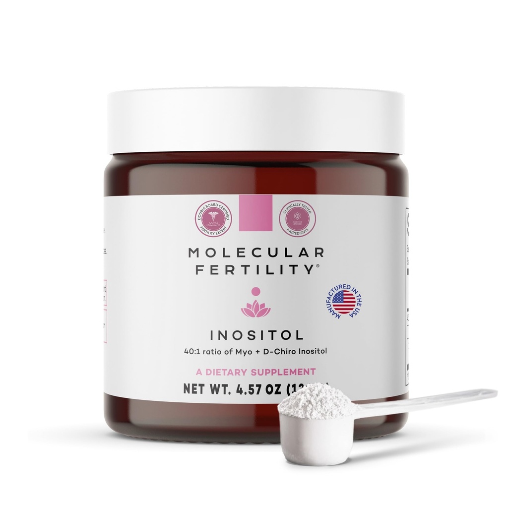 Myo-Inositol&D-Chiro Inositolパウダー - 女性&男性のための豊饒サプリメント - 40:1比、ホルモンバランス、再生産サポート、グルコースメタボリズム - 不燃 - 30日の供給