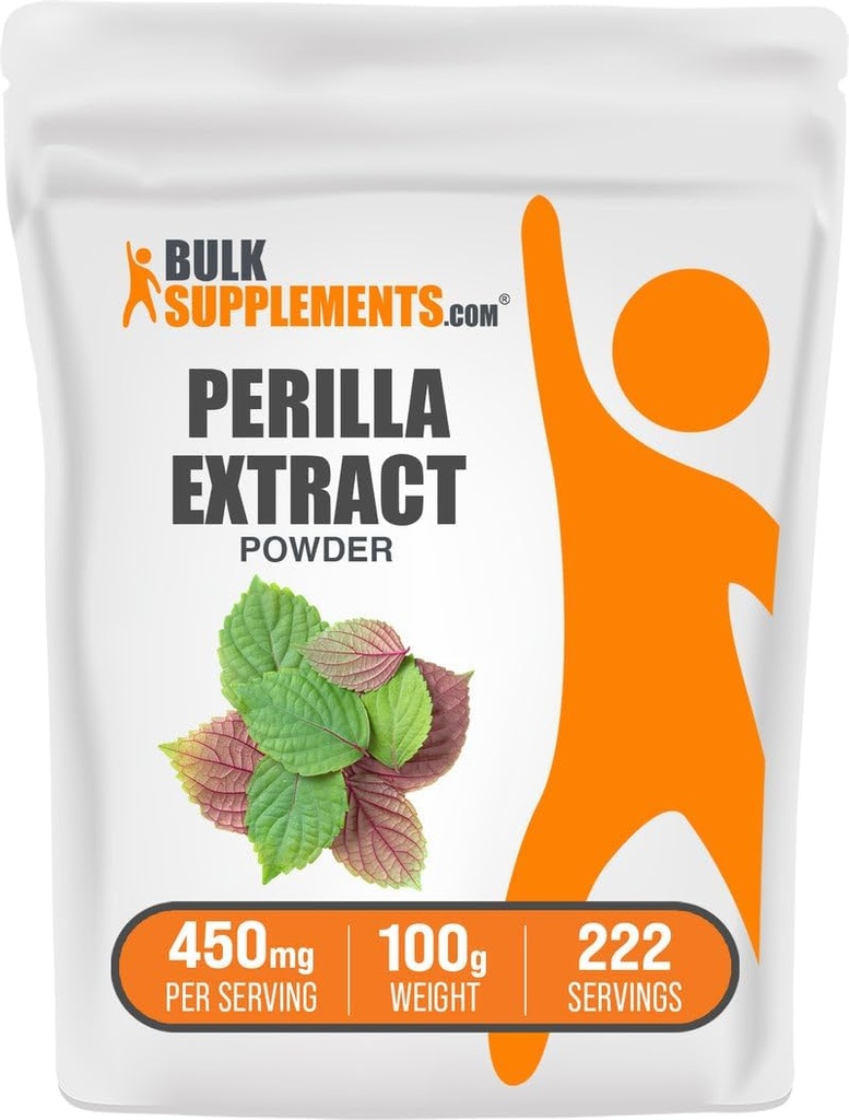 BulkSupplements.com Perilla Extract Powder - Perilla Frutescens Supplement, ハーブサプリメント - ビーガン&グルテンフリー, サービングあたり450mg, 100g (3.5 oz) (パッケージ 1)
