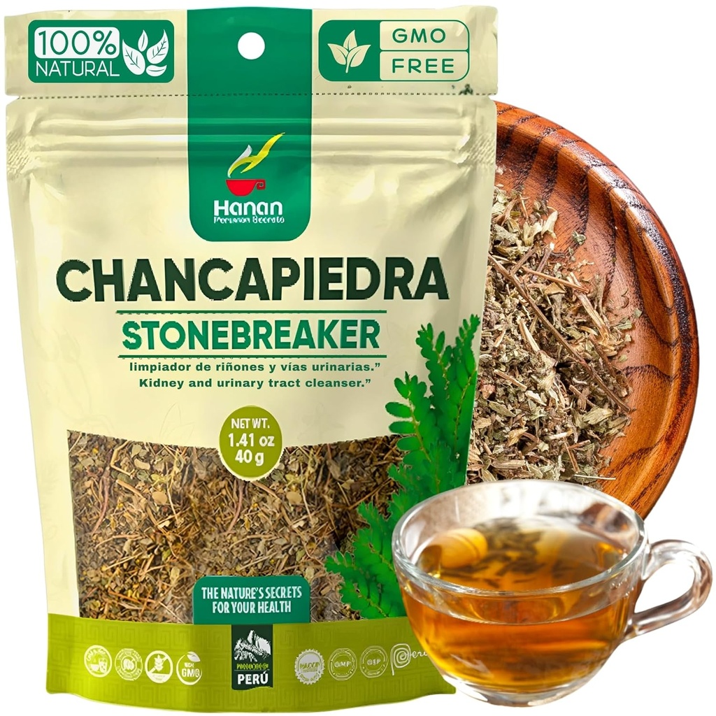 Hanan Chanca Piedra Looseの葉1.4oz - Stonebreakerの草の茶40gはペルーで育つ100%の自然なChancapiedraを残します