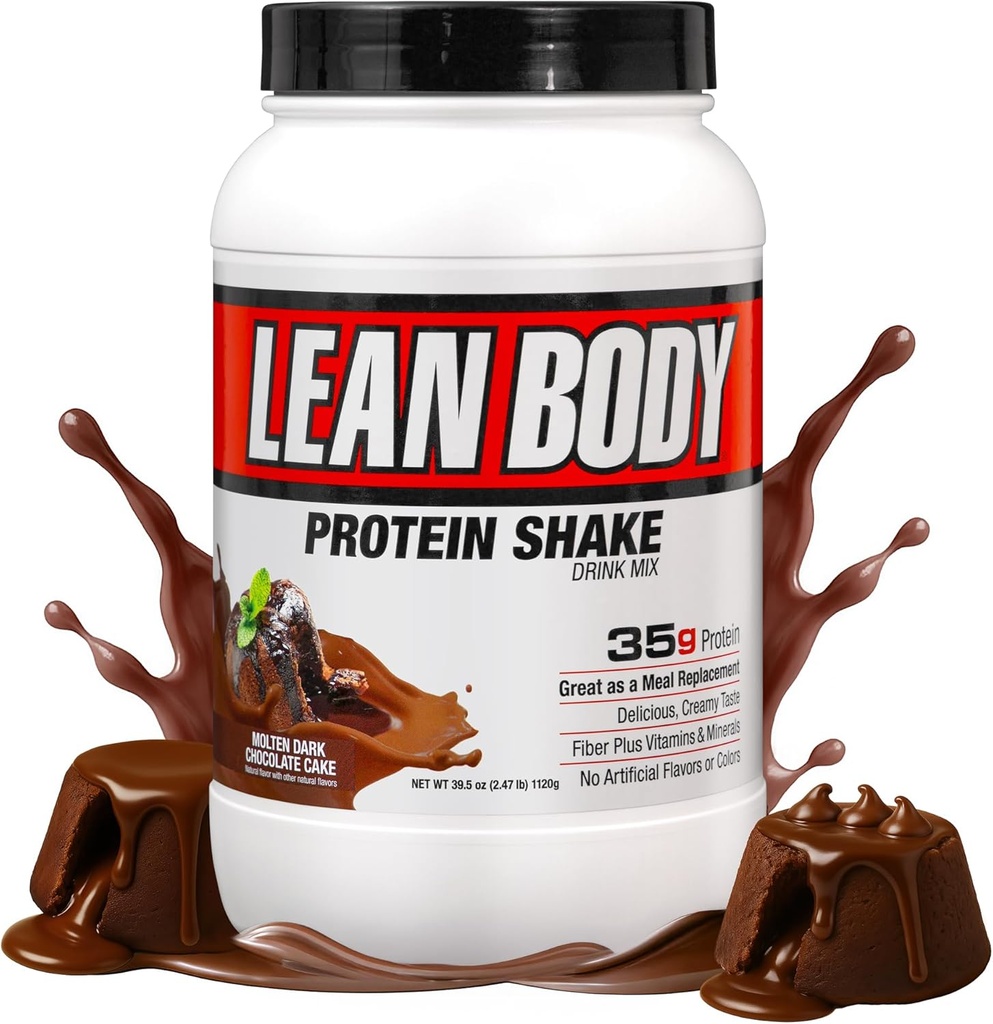 Labrada Leanボディこんにちはプロテインの食事の取り替えのシェイク、Moltenのダーク チョコレート ケーキの包装MAY VARY