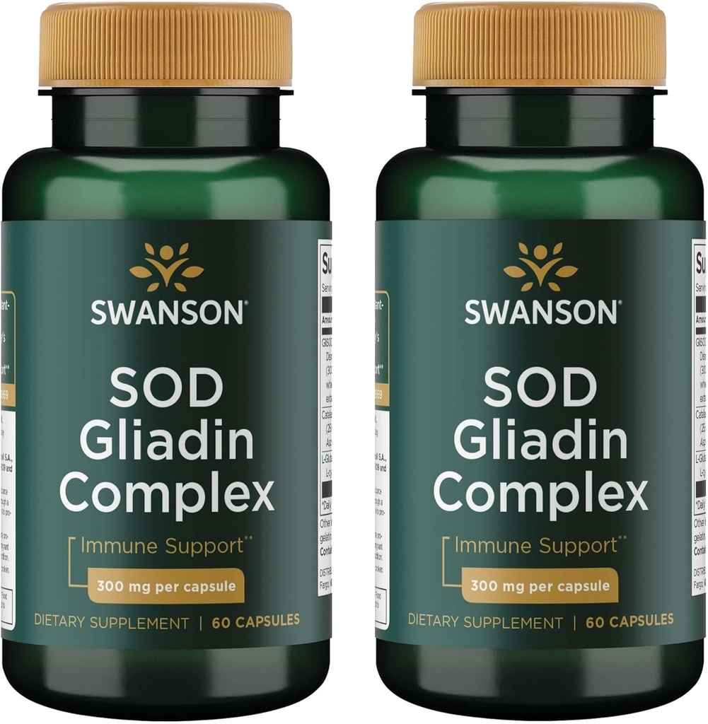 Swanson Sod Gliadin Complex 300 mg 60 キャップ (2 パック)
