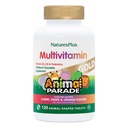 Natures Plus動物のパレードゴールド子供マルチビタミン - 120動物の形の咀嚼可能なタブレット - 盛り合わせチェリー、オレンジ&グレープフレーバー - ビーガン、グルテンフリー - 60 Totalサービング