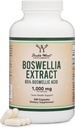 Boswellia Serrata - 240 Capsules (Max Strength 1,000mg of 65% Boswellic Acid Extract) Boswellia Extract Capsules (Joint Support Supplement for Joint Health) Third Party Tested by Double Wood
