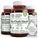 自然なNutraのフラッシュのナイアシン無し、ビタミンB3の補足、助けは心血管の健康を、助けます改善します皮の質を、促進しますよりよい頭脳機能、助けのブーストのエネルギー レベル525のmgの100のカプセルを助けます