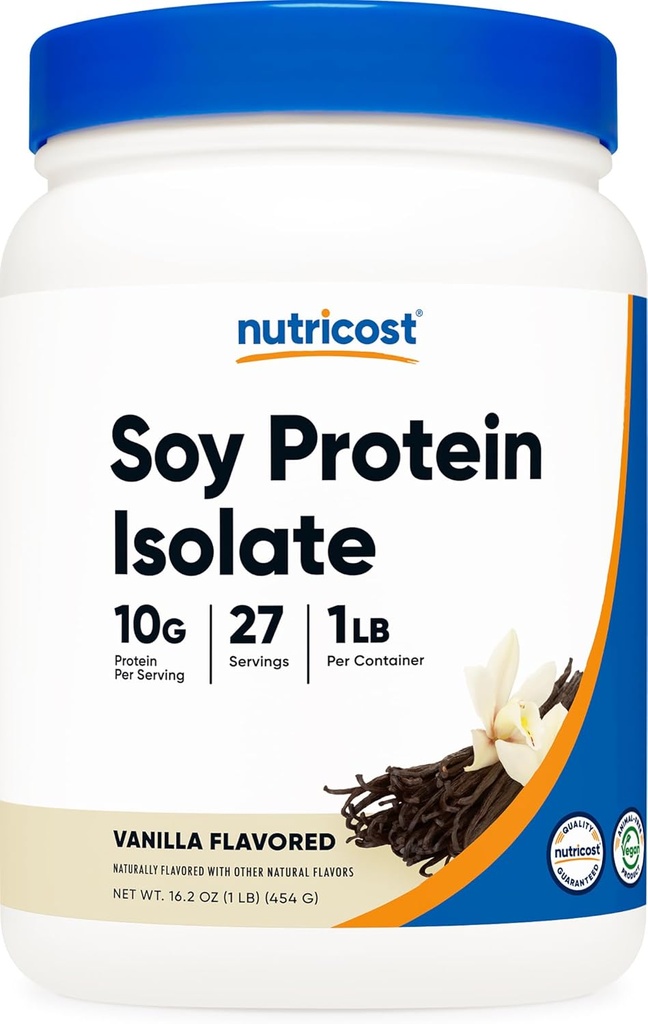 栄養価の大豆の蛋白質の隔離の粉、1 LBバニラ - サービングごとの蛋白質の10グラム、ビーガン、GMOフリー及びグルテンフリー