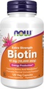 NOW Foods Supplements, Biotin 10 mg (10,000 mcg), Extra Strength, Energy Production*, 120 Veg Capsules