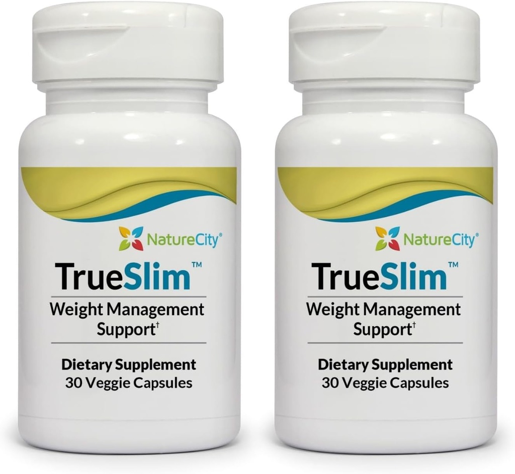 NatureCity True-Slim 脂肪と重量のサプリメント | 脂肪の蓄積を減らすのに役立ちます | カプセル | 非GMO | アメリカ製