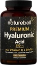 NatureBell Hyaluronic Acid Supplements 250mg | 240 Capsules, with Biotin 5000mcg & Vitamin C 25mg, 3 in 1 Support