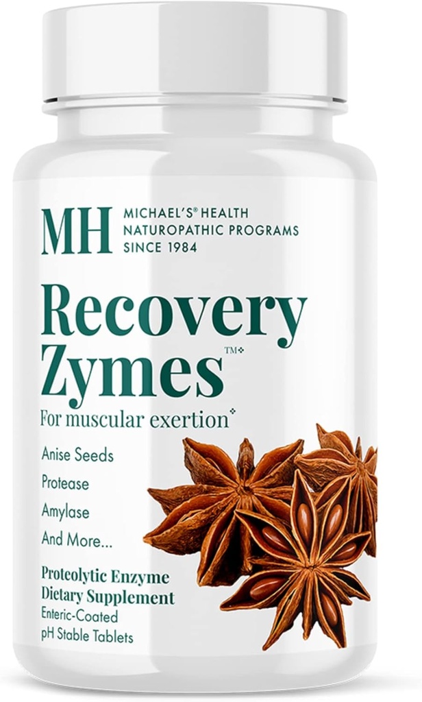 MICHAEL'S Health Naturopathic Program Recovery Zymes - 180 Enteric上塗を施してあるpHの安定したタブレット - Proteolytic酵素の補足 - 自然な炎症反応をサポート - 30のサービング