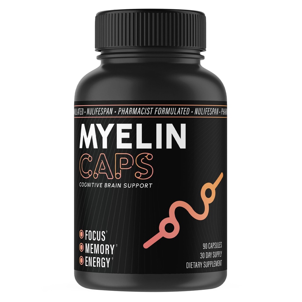 Myelinの帽子、頭脳の健康の補足、アルファ サイズ、記憶および認知機能サポート、グルテンフリー、非GMO (90カプセル)の焦点の補足及び頭脳の健康