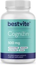 BESTVITE Cognizin Citicoline 500mg(60ベジタリアンカプセル) - 臨床的に学んだPremium Choline Nootropic - いいえ Stearates - ビーガン - 非GMO - グルテンフリー - 脳は、メモリとフォーカスのためのサプリメント