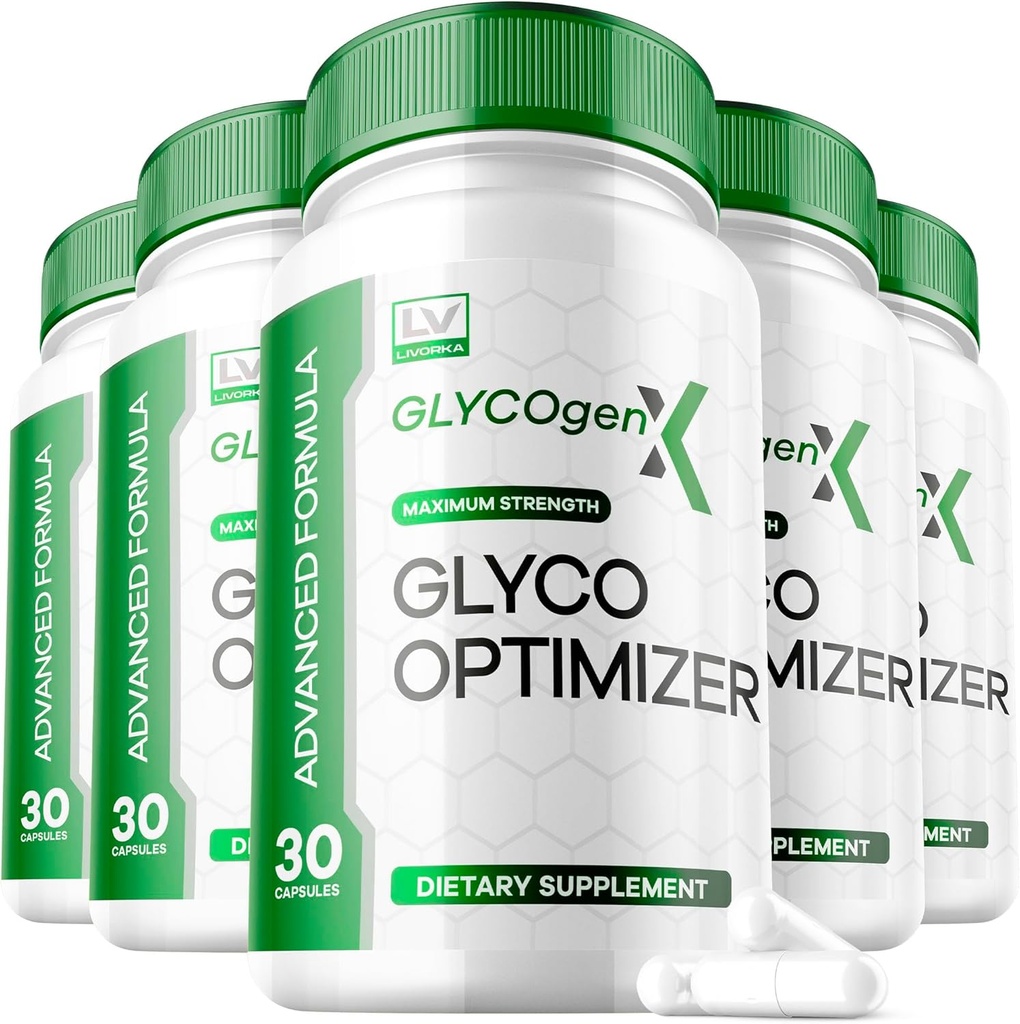 LIVORKA 5パック - Glycogen X Glycoオプティマイザー、Glyco Xオプティマイザー、GlycogenX、Glycogenサポート、GlycogenXサポート、Glycogen X、GlycogenXグリコオプティマイザー、Glycogenオプティマイザー600MG、150カプセル