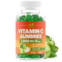大人のためのビタミンCグミー1000mg - 最大強度の咀嚼可能な免疫サポート、コラーゲンサポート - サワーグリーンアップルフレーバー - グルテンフリー、非GMO、ベジタリアン - 90グミー(30のサービング)