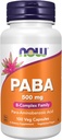 NOWの補足、PABA (パラ アミノ酸) 500のmg、Bコンプレックス家族、100のカプセル