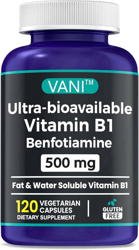 2 in 1 高められた方式:Benfotiamine 500mg、ビタミンB-1、500のmg - 120のカプセルが付いているビタミンB1 (1)