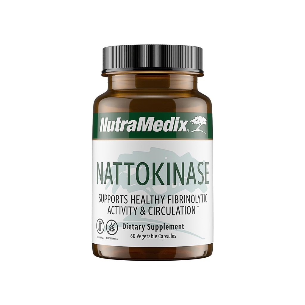 NutraMedix Nattokinase サプリメント - ナトキナーゼ 2000 FU パーサービング - 心の健康と健康的な循環をサポートするために処方 - グルテンフリー + 乳製品 (60 カプセル)