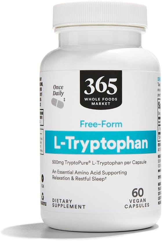 全食品市場による365、フリーフォームL-Tryptophan 500mg、ビーガン、60カプセル