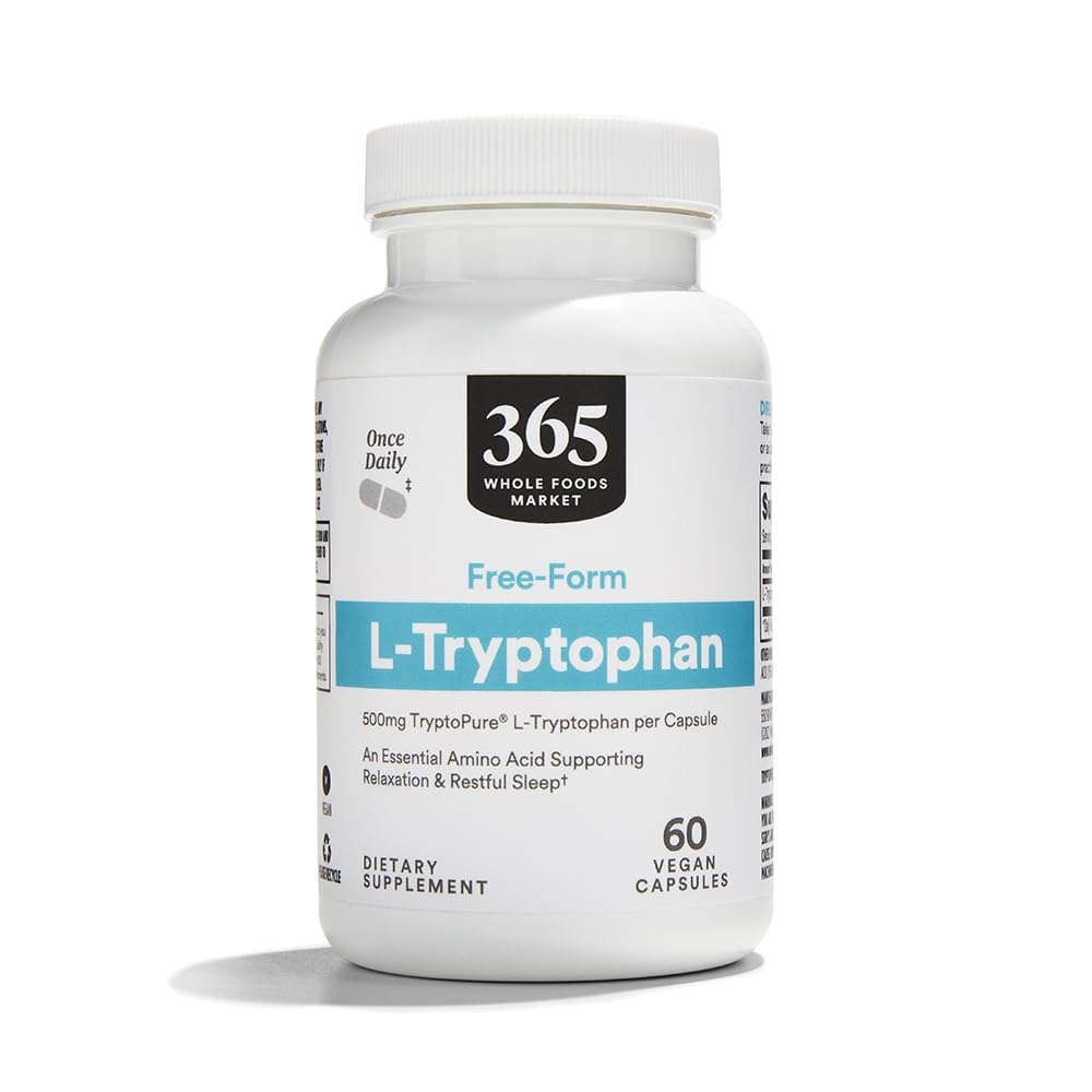 全食品市場による365、フリーフォームL-Tryptophan 500mg、ビーガン、60カプセル
