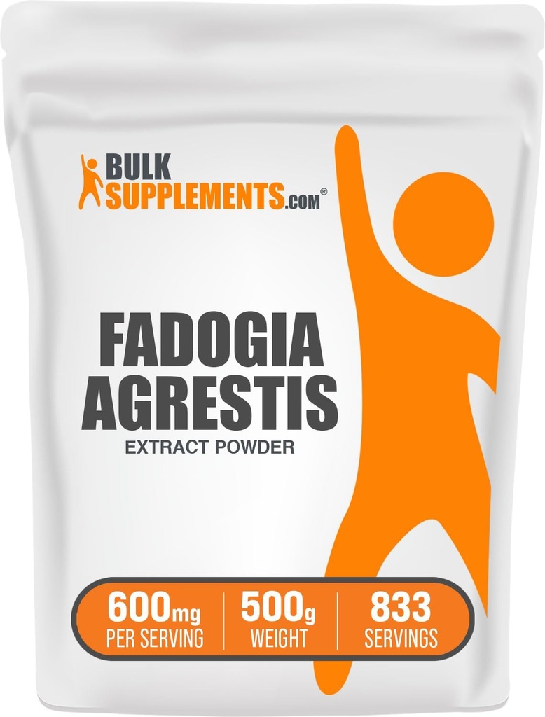 BulkSupplements.com Fadogia Agrestisエキスパウダー - Fadogia Agrestisサプリメント、Fadogia Agrestis 600mg - エネルギーブースト、グルテンフリー、給餌ごとに600mg、500g(1.1ポンド)(パッケージ1)